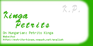 kinga petrits business card